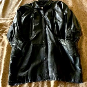 Woman leather coat